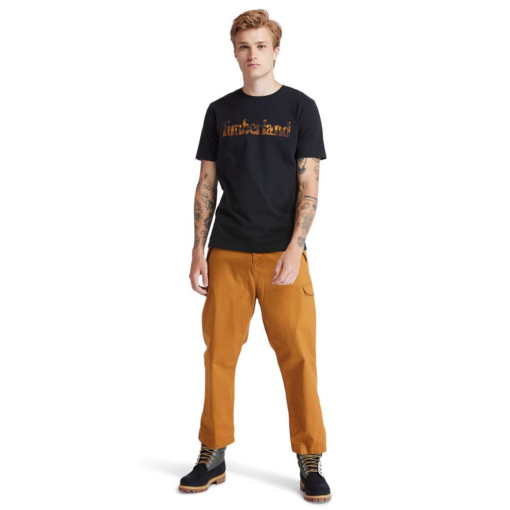 Camisetas Masculino - Timberland Kennebec River Camo-Logo - GLZAV5061 - Pretas